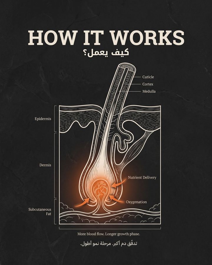 How it works. It widens tiny blood vessels around the follicle and keeps follicles growing for longer. Scientists still debate parts of the mechanism.